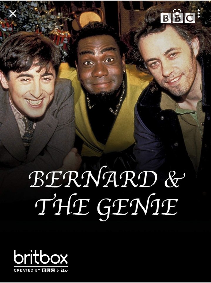 Who'd Geldof slip a tenner to at Britbox for prime cover art space? Cheek of it #WatchYeWatchYe  #bernardandthegenie #bestxmasfilmever