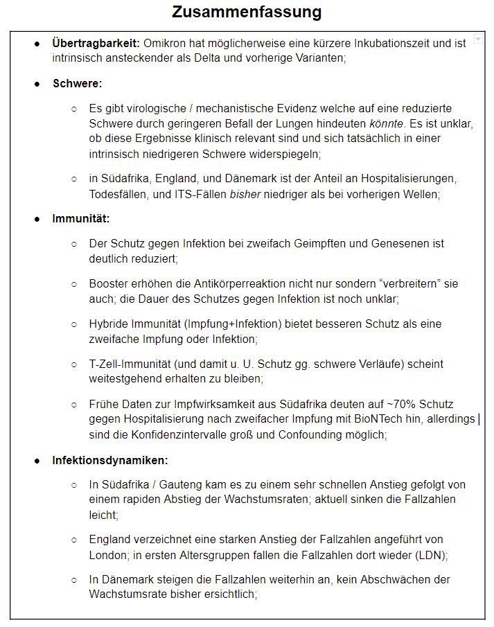 So, einige Daten zu #Omikron sind nun veröffentlicht, daher will ich mit allen meine Evidenzsammlung teilen! 

Ich freu mich übers Teilen, Ergänzen und Feedback geben! 

Ich werde es regelmäßig updaten, wer mitmachen will- gerne DM.

-> docs.google.com/document/d/1XZ…