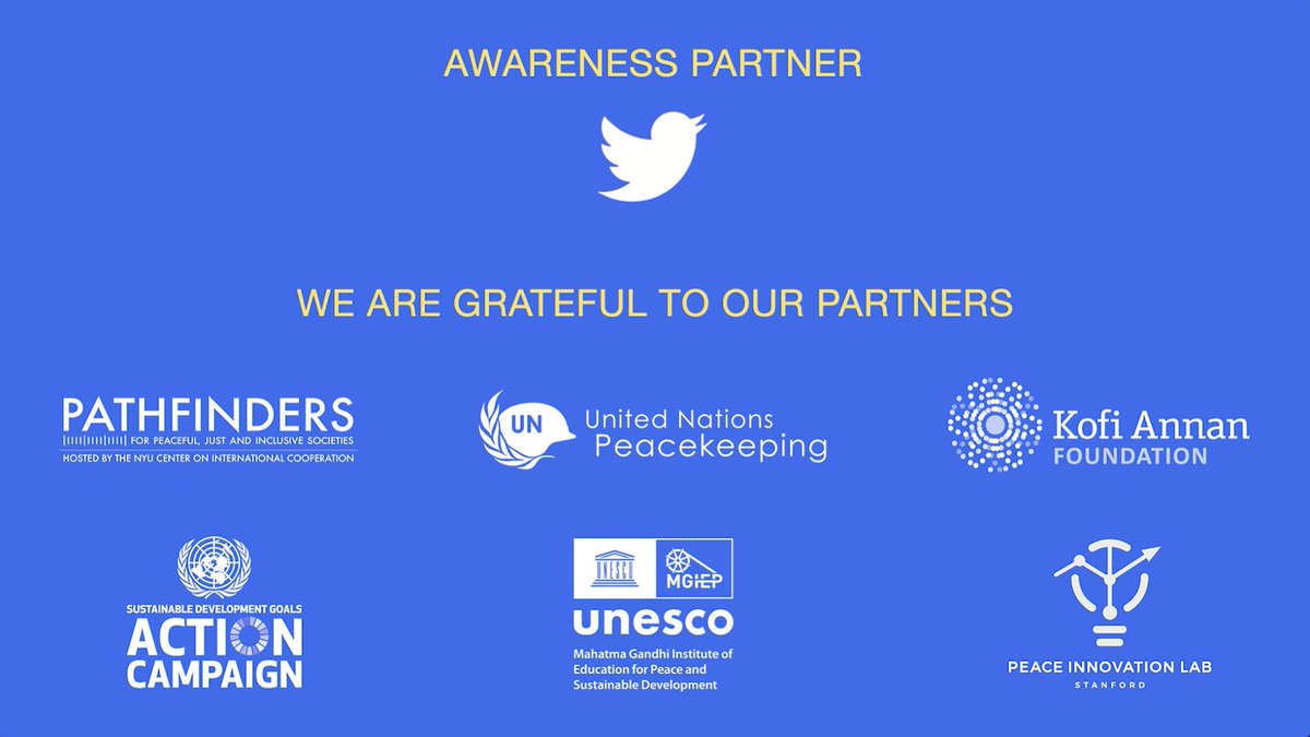 JeremyGilley's tweet photo. We could not have done this show without the support of our amazing partners. Big thank you to our #SpaceTransformers partners @UNPeacekeeping @KofiAnnanFdn @SDG16Plus @peaceinnovation @SDGaction @UNESCO_MGIEP! https://t.co/qYK9pXYGnA