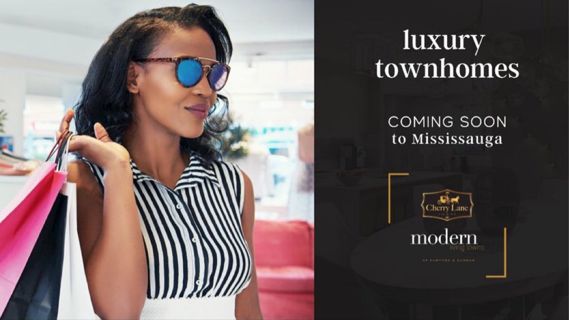 Modern living towns coming to #Mississauga! Step out of your luxury #CherryLane townhome and have the entire city at your feet. Enjoy effortless connections across the GTA, upscale shopping and local boutiques. Register now: cherrylanetowns.ca