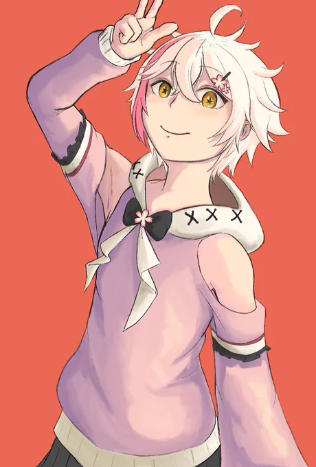 今日の一日一絵は春ノゆめさん!タグあったら見つけられてなくて申し訳ない...さりげに男の娘を描いたのは初めてだけどわりとうまくいった...?タロ虐WIN!!  #Vtuber #drawing 
