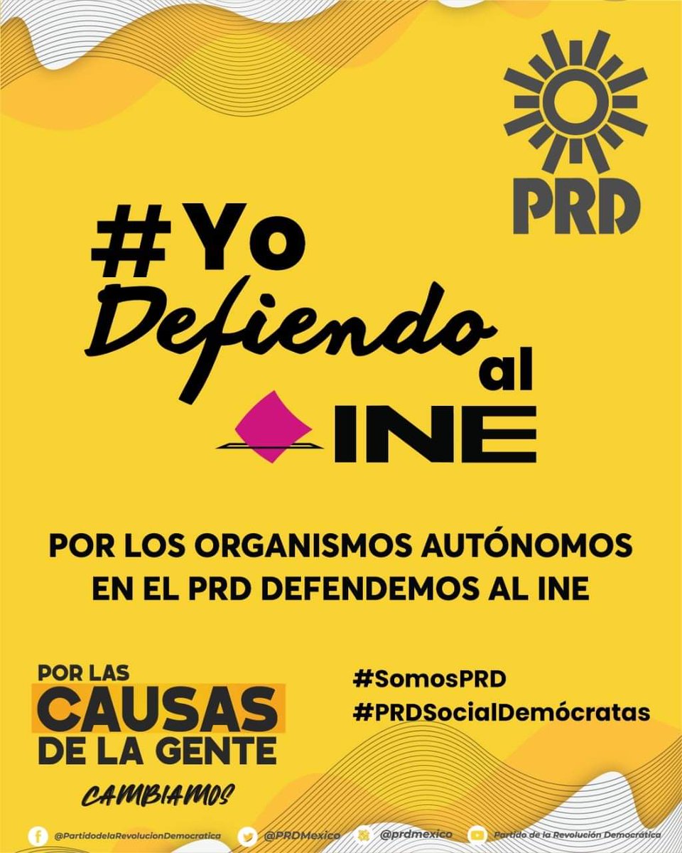 PRD_SGAL's tweet photo. En el PRD respaldamos al @INEMexico, árbitro electoral autónomo;por la decisión de posponer temporalmente la farsa de consulta para la"revocación de mandato"
Este proceso nada tiene que ver con un proceso democrático.Además de ser un gasto excesivo para el país. #YoDefiendoaalINE https://t.co/CL0XTLCTw1