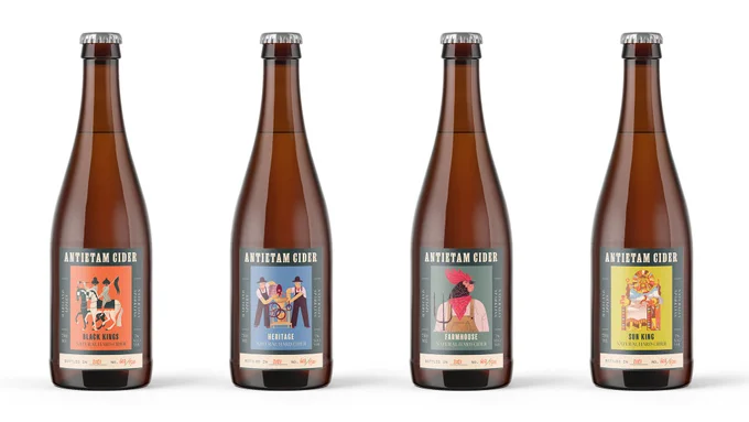 This was a project that I enjoyed this year and never got around to sharing. Got to design and illustrate these bottles for Antietam Cider. Will share more of this sometime soon I hope 
