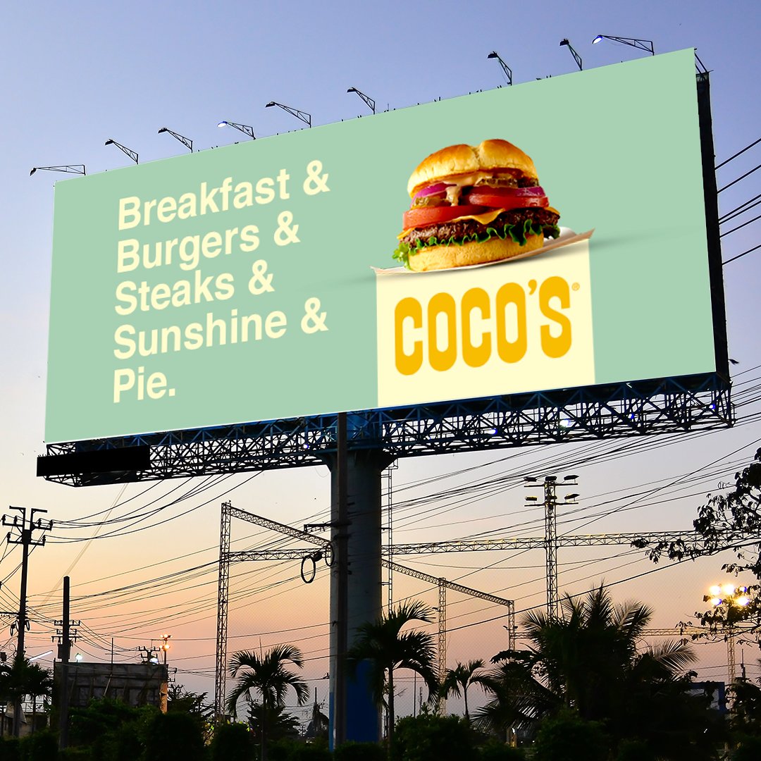 MGHus's tweet photo. NEW WORK! 🍳We teamed up with West Coast comfort-food staple Coco’s to give the brand some new energy. Focusing on the “California Lifestyle” that makes them so special, we helped regain awareness with their fanbase through the use of out-of-home, digital, and social marketing. https://t.co/gHj1swUmgQ