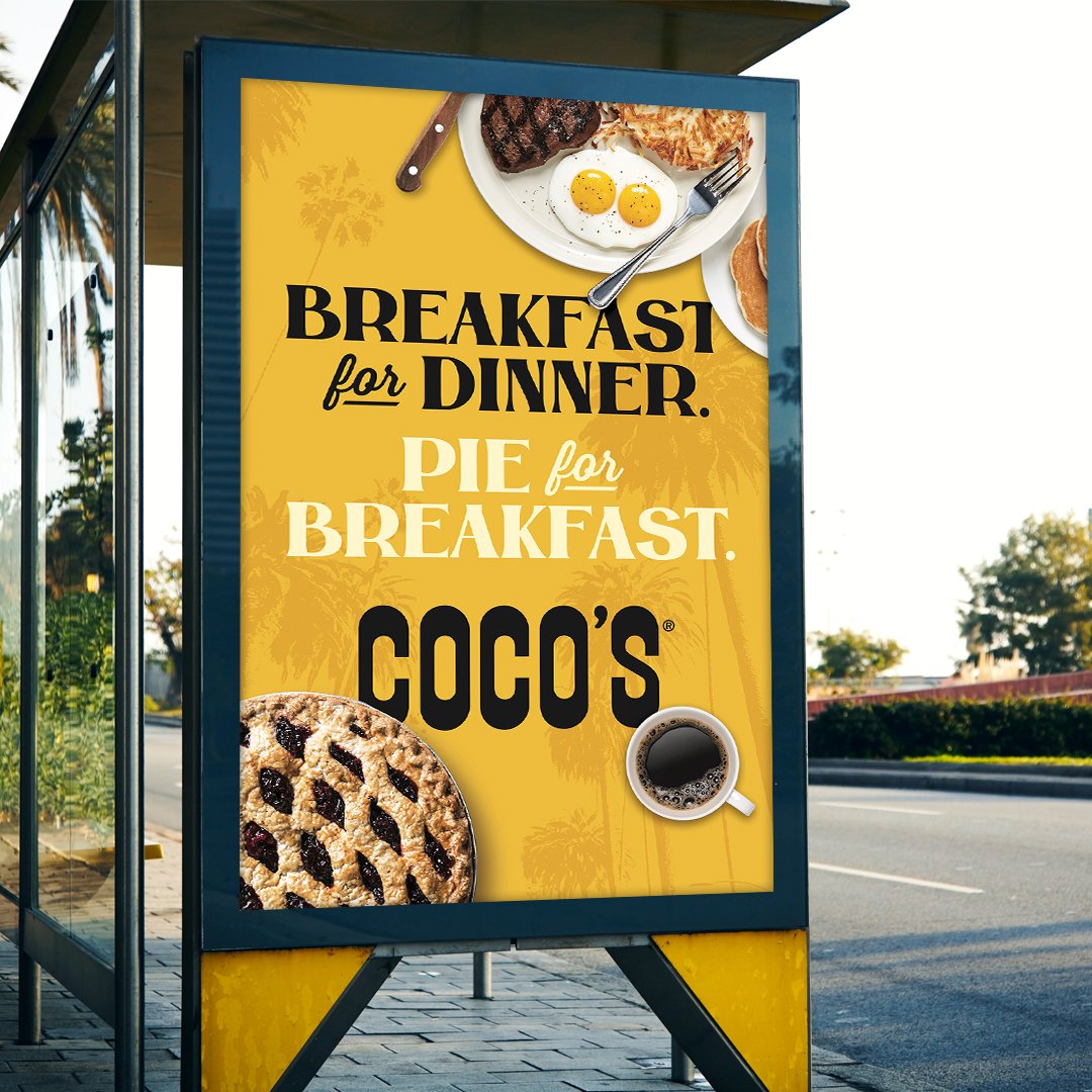 NEW WORK! 🍳We teamed up with West Coast comfort-food staple Coco’s to give the brand some new energy. Focusing on the “California Lifestyle” that makes them so special, we helped regain awareness with their fanbase through the use of out-of-home, digital, and social marketing.