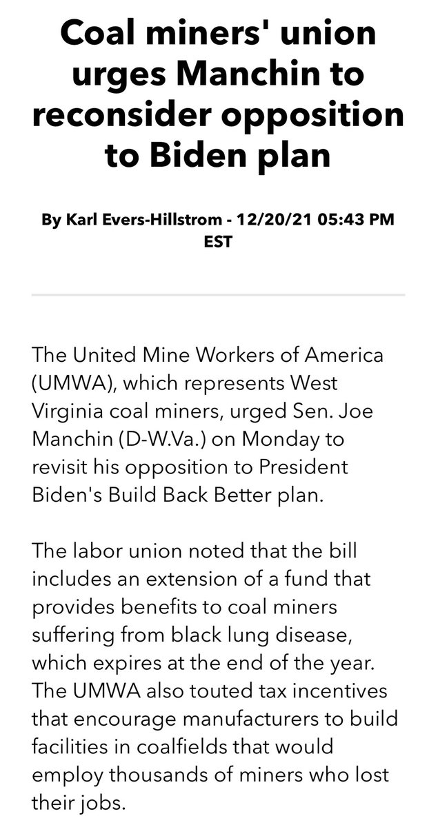 TrumpTheBWipe's tweet photo. About time someone actually representing #Manchin constituents spoke out forcefully about his self-serving opposition to #BuildBackBetter https://t.co/UGlVSB4GlT