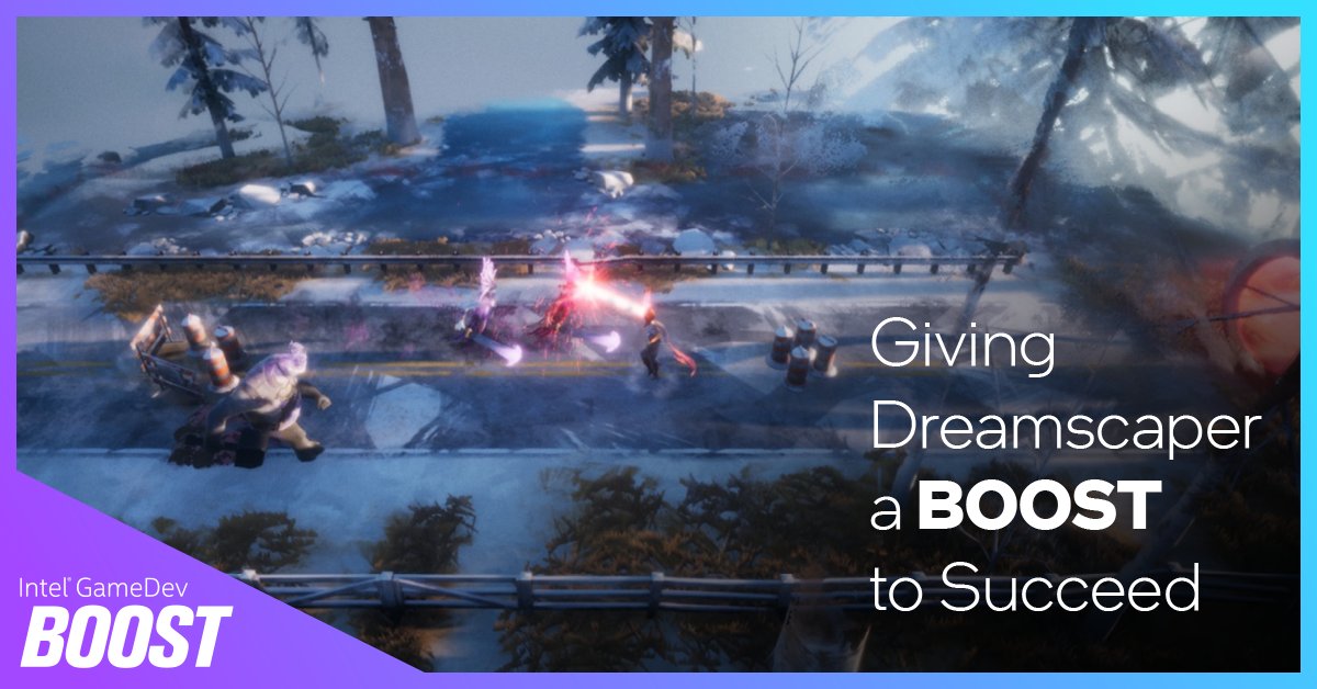 inteldevs's tweet photo. We love indie games! That love shines through in stories like this one from @AfterburnerDevs’ @DreamscaperGame where we aided development with hardware, software, and marketing help. Read all about it and how you can apply for the same #IntelBOOST. https://t.co/peRClgZ51h https://t.co/hWy47WlLyH