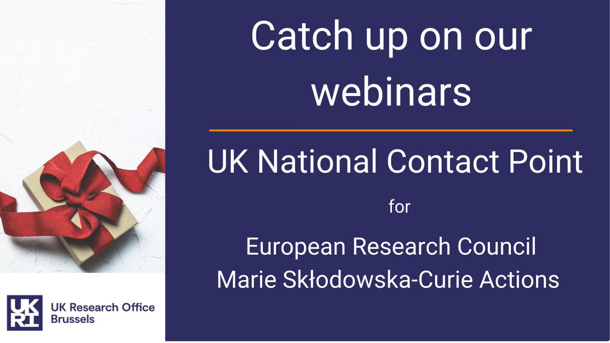 Happy Twixtmas! Are you working on your <a href="/ERC_Research/">European Research Council (ERC)</a> or @MSCActions proposal over the festive period? Bravo! We have webinar recordings on open calls that are available for free to all. Hope they help 🎁 ukro.ac.uk/about-ukro/ukr…