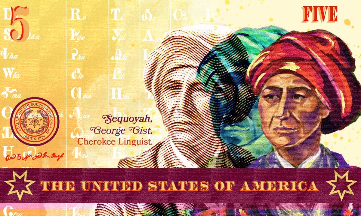 GHAMdesigns's tweet photo. Currency Redesign (1/3) #banknote #currencyredesign #sequoyah #Illustrator #photoshop #procreate https://t.co/EWaaeYPOpJ