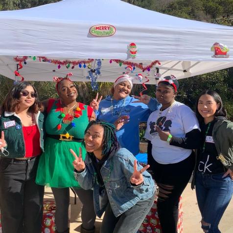 Our youth leaders volunteering at last weekend's  <a href="/happytrailscamp/">Happy Trails for Kids</a> providing recreational, social-emotional resources and gifts for over 1000 foster youth in the L.A. area! happytrailsforkids.org