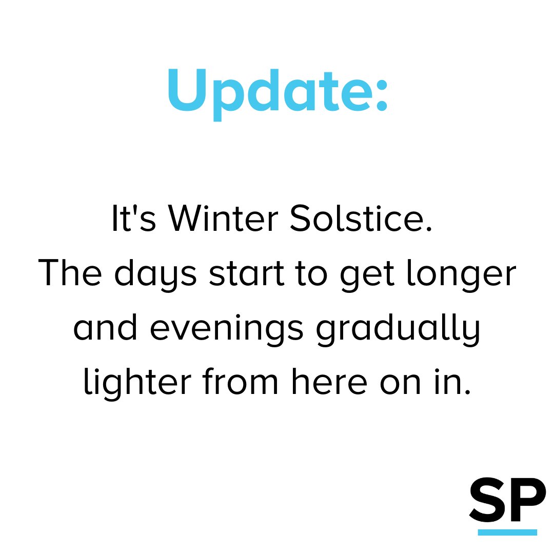 As night sets in, let's hang on to this...

Light is coming.