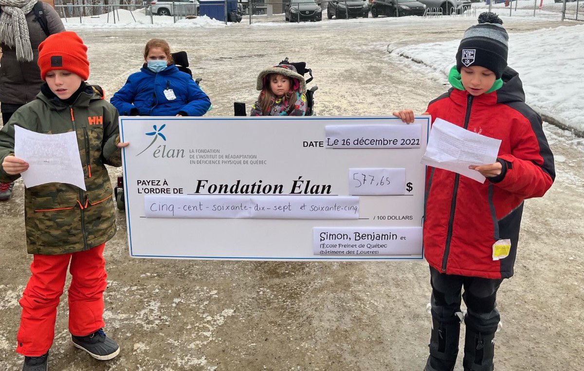 FondationElan's tweet photo. Une tempête de générosité a soufflé sur l'entourage, les enseignants et les élèves de l'École Freinet de Québec (bâtiment Les Loutres) tous animés par le désir de contribuer au mieux-être des enfants, du @CIUSSS_CN.
Pour lire la suite
https://t.co/gBsByrxmM9 https://t.co/lfV0SuusNc