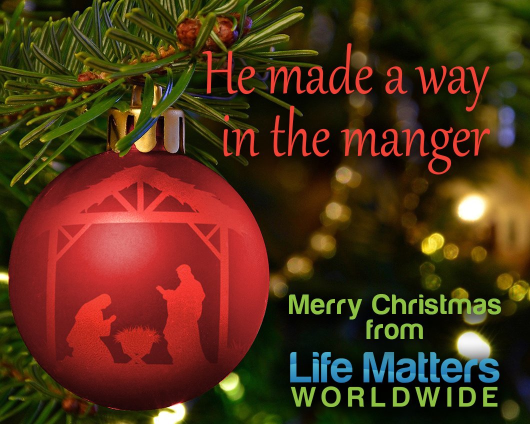 Christmas greetings to all! Jesus made a way for us all. He is the Way, the Truth, and the Life! No one comes to God except through Him