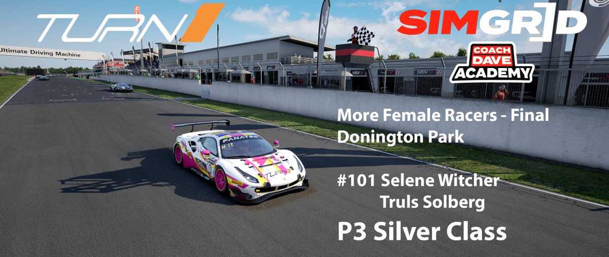 Team_Turn1's tweet photo. Congratulations to the 101 Car @nikkor_f64 &amp; @TrulsSolberg P3 in Silver Class and the 102 @heddarangseter &amp; Kirk Heath Pro-Am Victory, in the final round of #morefemaleracers https://t.co/BvU9OdJGgM