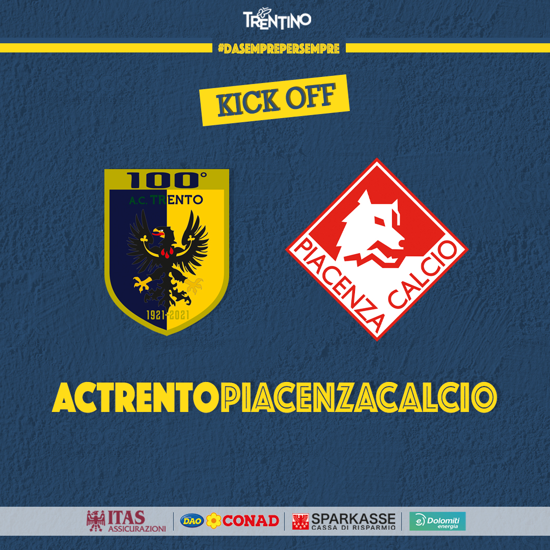 AcTrento's tweet photo. ▶️ KICK OFF 🔛
⚽ È iniziato il match del “Briamasco” 🆙
🤙🏻 VAMO, VAMO, VAMOOOOO 💪🏻
TRENTO 🆚 PIACENZA 0️⃣ ➖ 0️⃣
#TREPIA
#Trento100 #VorreIncontrartiTraCentAnni
#DASEMPREPERSEMPRE💛💙 #WeAreTrento https://t.co/dNbyualITo