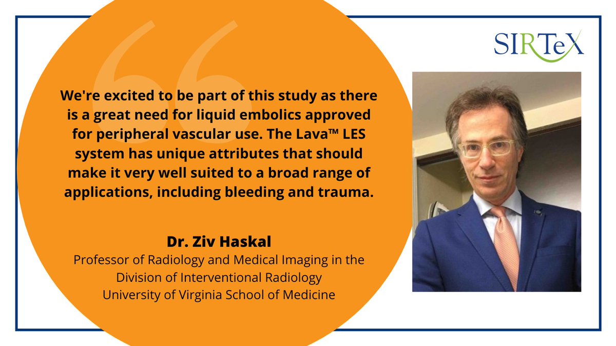 SirtexMedical's tweet photo. A look back at Sirtex Medical's top moments from 2021:
Dr. Ziv Haskal (@ZHaskal) w/ @MedicineUVA enrolled his first patient in the pivotal #LAVAStudy at @UNC_SOM. This marked a huge milestone for both Sirtex & BlackSwan Vascular.
https://t.co/OlPMPf8AJl #SirtexYearinReview https://t.co/1ZkrUSLUBM
