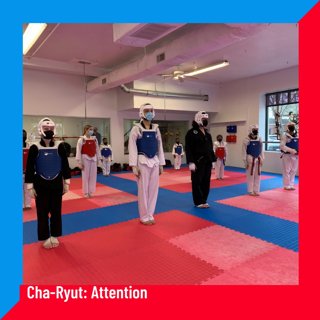 GlenridgeTKD's tweet photo. Itβs #tuesdayterminology again and today our word is Cha-Ryut. Cha-Ryut is the Korean word for attention. In Taekwondo, students will always do Cha Ryut before starting and before ending their form, where they salute or bow to the instructor or judges at a tournament. https://t.co/KukBsRMWyo