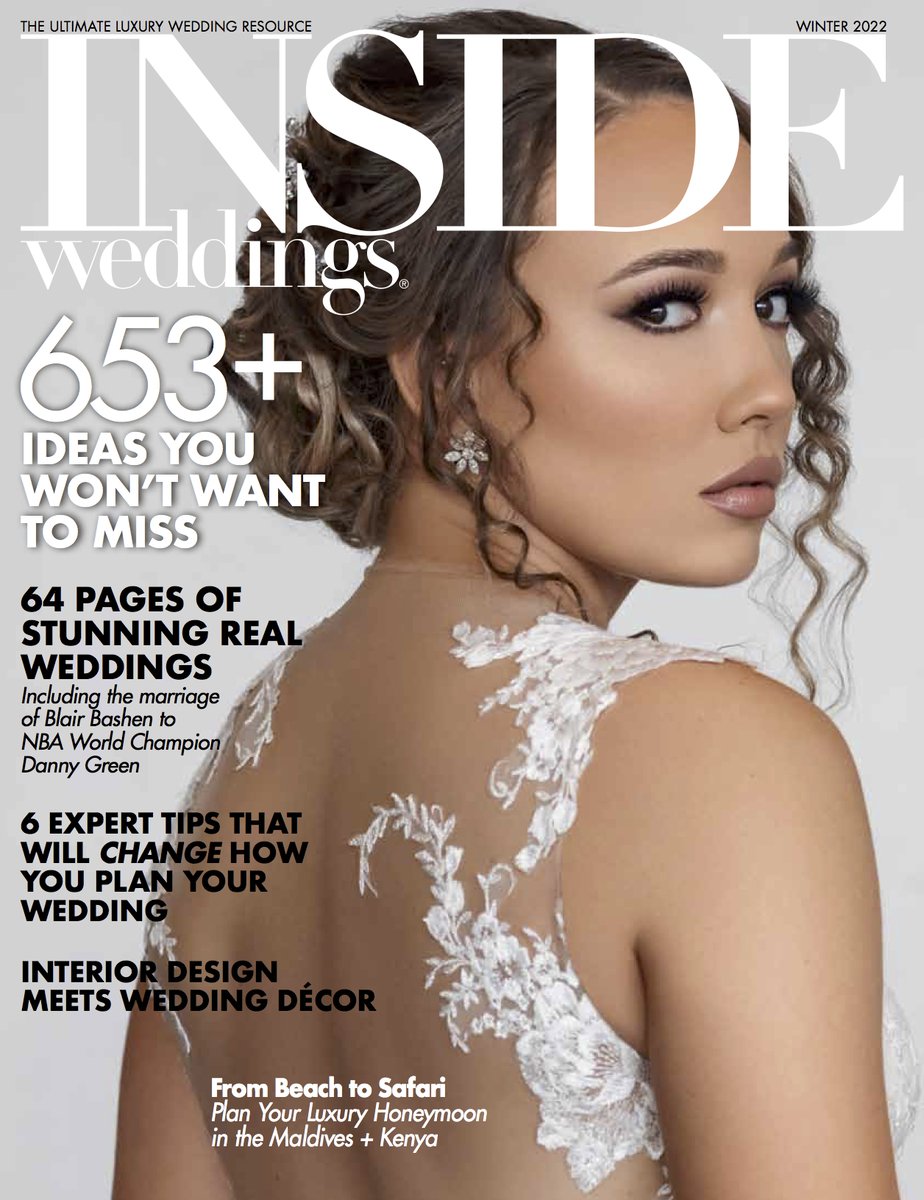 Say hello to the Winter 2022 issue featuring NBA Champion @DGreen_14 and Blair's (our cover girl) stunning emerald wedding and many more! @AmyAnaizPhoto Purchase today: simplecirc.com/inside-wedding….