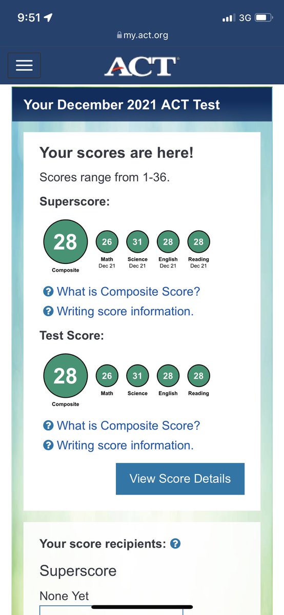 BethDamon08's tweet photo. ACT scores are in🚨 Super proud of my 5 point improvement since last summer📚 2 more years to get it in the 30s! #workingintheclassroom https://t.co/LMlS4o4pL8