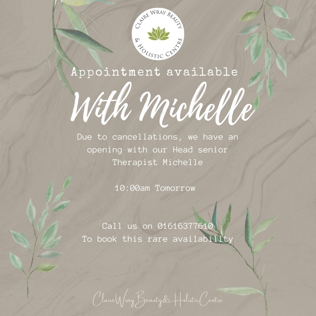 Call us on - 01616377610 to book this appointment! Just in time for a Christmas treat x

#clairewraybeautyandholisticcentre #ashtonunderlyne #manchester #beautyappointments #holisticappointments