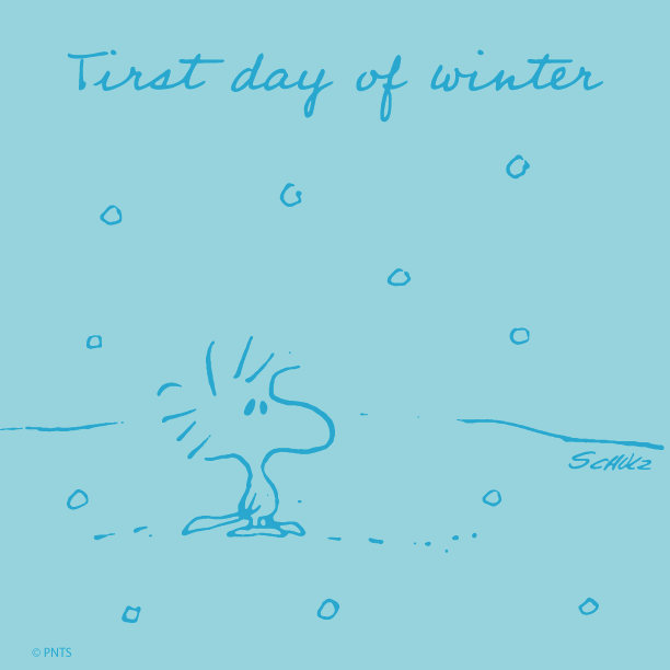 Snoopy's tweet photo. It's winter today! ❄️ https://t.co/uNRJNl1q4W