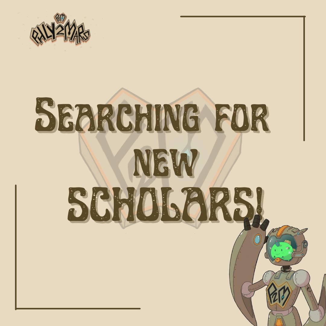 PHLY2MARS's tweet photo. It is great to see my first #AxieScholars being able to purchase their own teams! 
That said, #P2M keeps rolling and has one free #AxieinfinityScholarship slot available. 
Send your application to phly2mars(at)https://t.co/6Bm2wV2TWy 
and I will let you know if you are in. #Axie https://t.co/vWwnvCK1BC