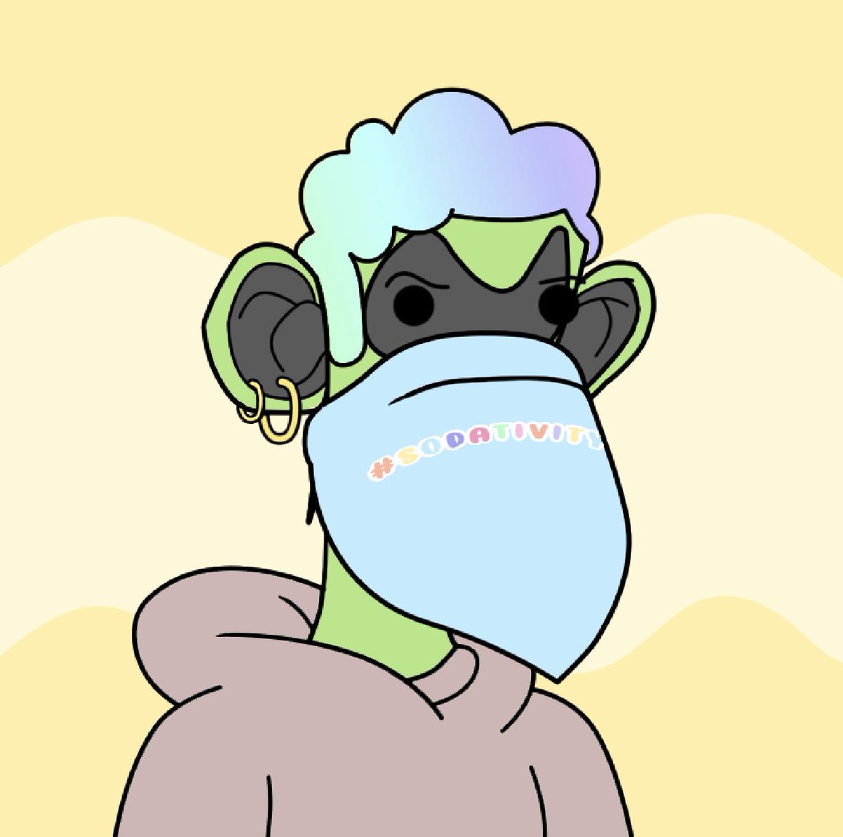 My first ape! #SODAtivity @DerivativeApes 
Love the art of this project!