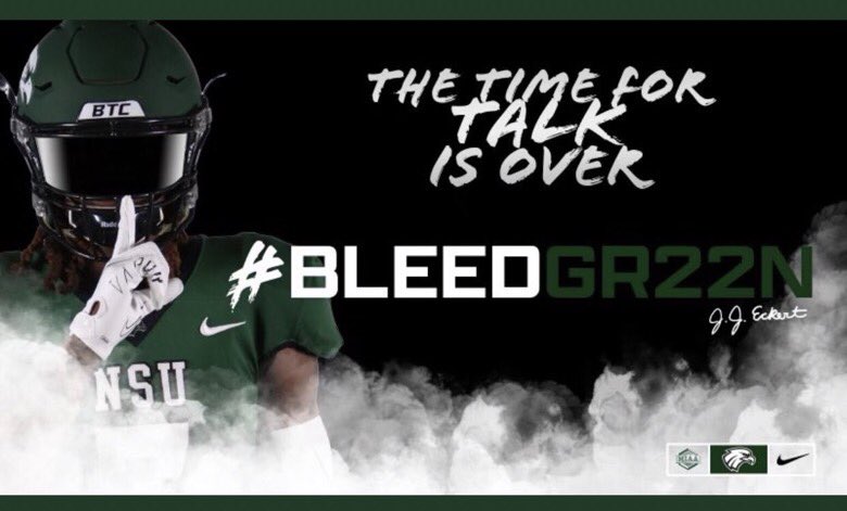 DyshaunGrigsby6's tweet photo. #AGTG Blessed to receive my 2nd offer from Northeastern state university!! 💚🖤thank you for the opportunity to further my education &amp; football career !! @CoachZAllen @CoachCobbin @GISDAthletics https://t.co/rFjnV8YcCq