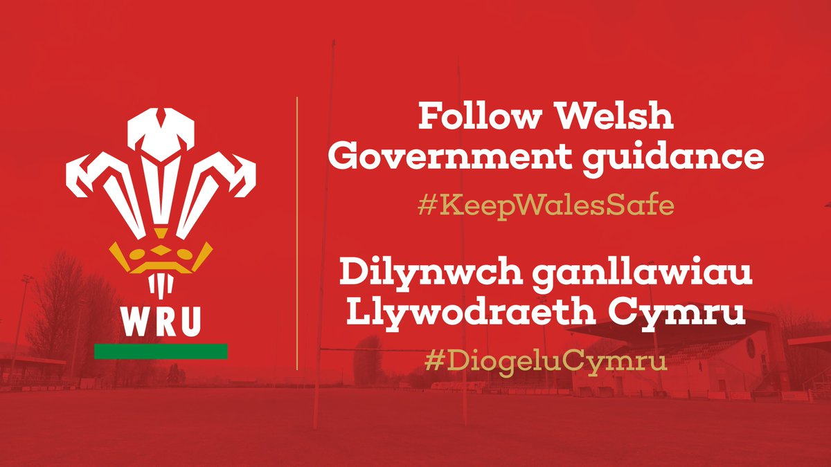 We are awaiting some further clarity from @WelshGovernment around how the latest announcement - that matches are to take place without spectators from Dec 26 - will affect the @WRU_Community game. We will provide a further update as soon as possible

#KeepWalesSafe #DiogeluCymru