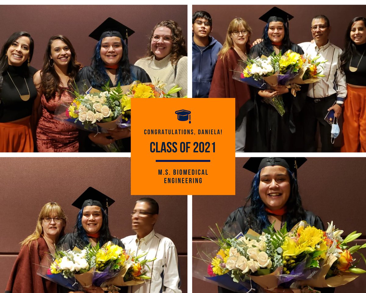 Congratulations, Daniela Mendoza!

 She received her Master's of Biomedical Engineering this Winter Commencement! 

We are so proud of your accomplishments and look forward to what the future holds for you! 
#ClassOf2021