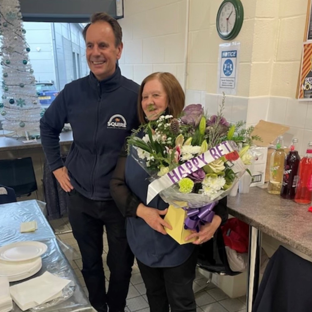 Squirelocks's tweet photo. Congratulations and a big thank you to Lyn Garbett who retires today after working with #Squire for an astonishing 48 years!
Lyn will be missed by us all, but we wish her all the best in her retirement.
#Squire #SquireLocks #HappyRetirement https://t.co/bA7KmT95Ba