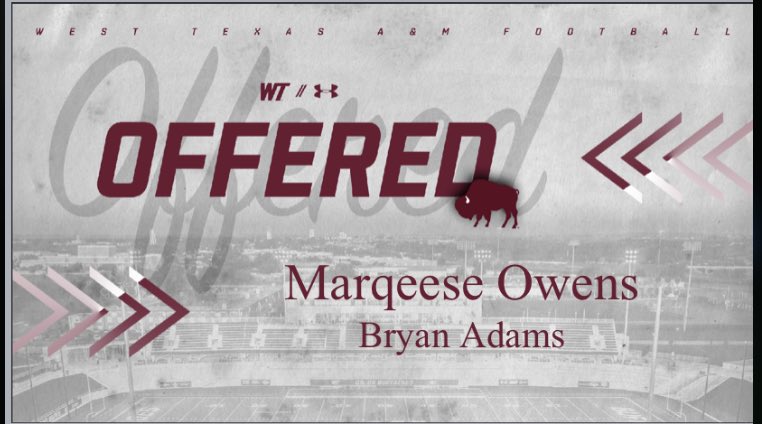 #AGTG Blessed to say I have recieved a Division 2 18th official offer from West Texas A&amp;M  🦬❤️ #DOG @CoachPope_ @CoachSoSoRob