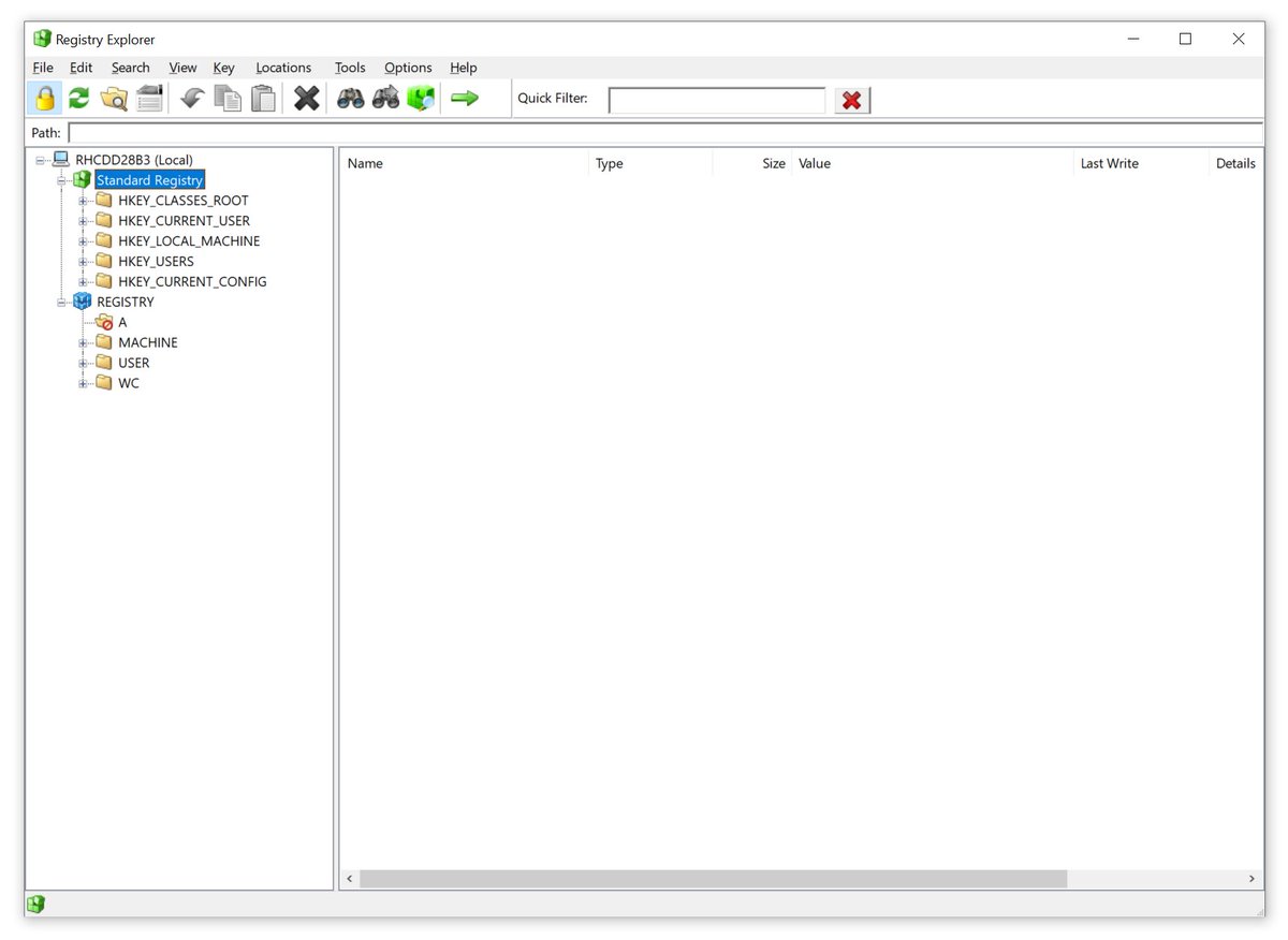 richardhicks's tweet image. Hey #Windows administrators! If you&apos;re still using regedit.exe I&apos;d suggest you have a look at Registry Explorer. Much nicer! Portable executable as well, so nothing to install. Check it out! github.com/zodiacon/RegExp  #Microsoft #sysadmin