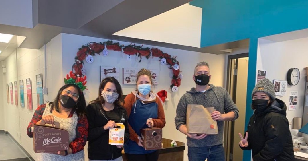 #Pawsup to the Gregoire McDonalds for coming by with coffee and treats for the FMSPCA staff! You've brightened our day! Thank you! #McDonalds #Stafftreat #thankyou