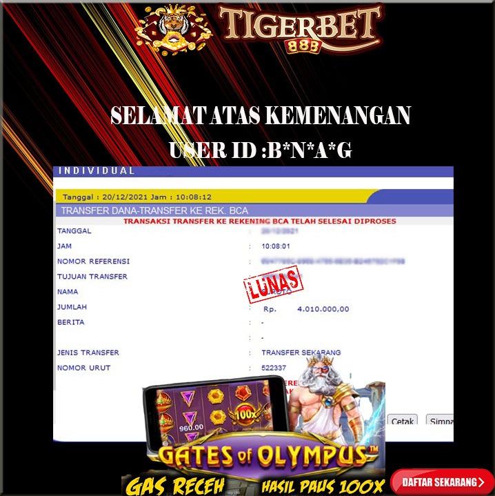 Shasya89867770's tweet photo. SELAMAT ATAS KEMENGAN USER ID B*N*A*G
kemenangan anda hari ini di TIGERBET888
Modal Receh, untung besar.
Persentase kemenangan di mulai dari 90% tanpa settingan apapun.
Kemenangan anda adalah kebanggaan kami.
LINK DAFTAR :https://t.co/12pdRGFf4N
#TIGERBET
#TIGERBET888
#SLOTGACOR https://t.co/7VedHgHQkE