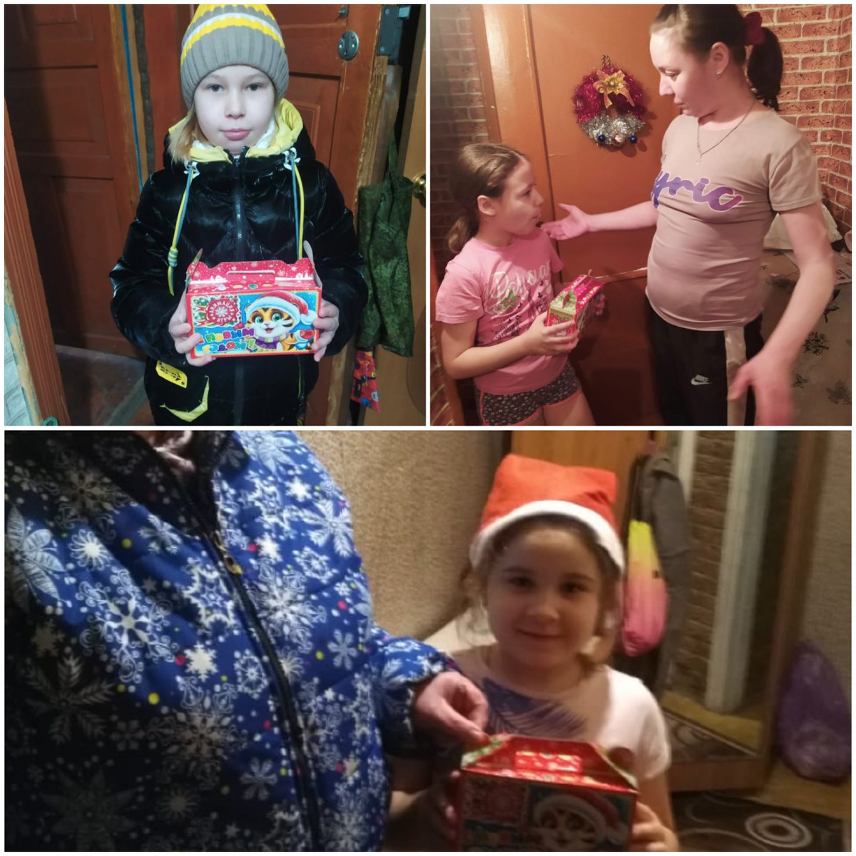 20.12.21г. Поздравляем наших маленьких жителей с Новым годом на дому.