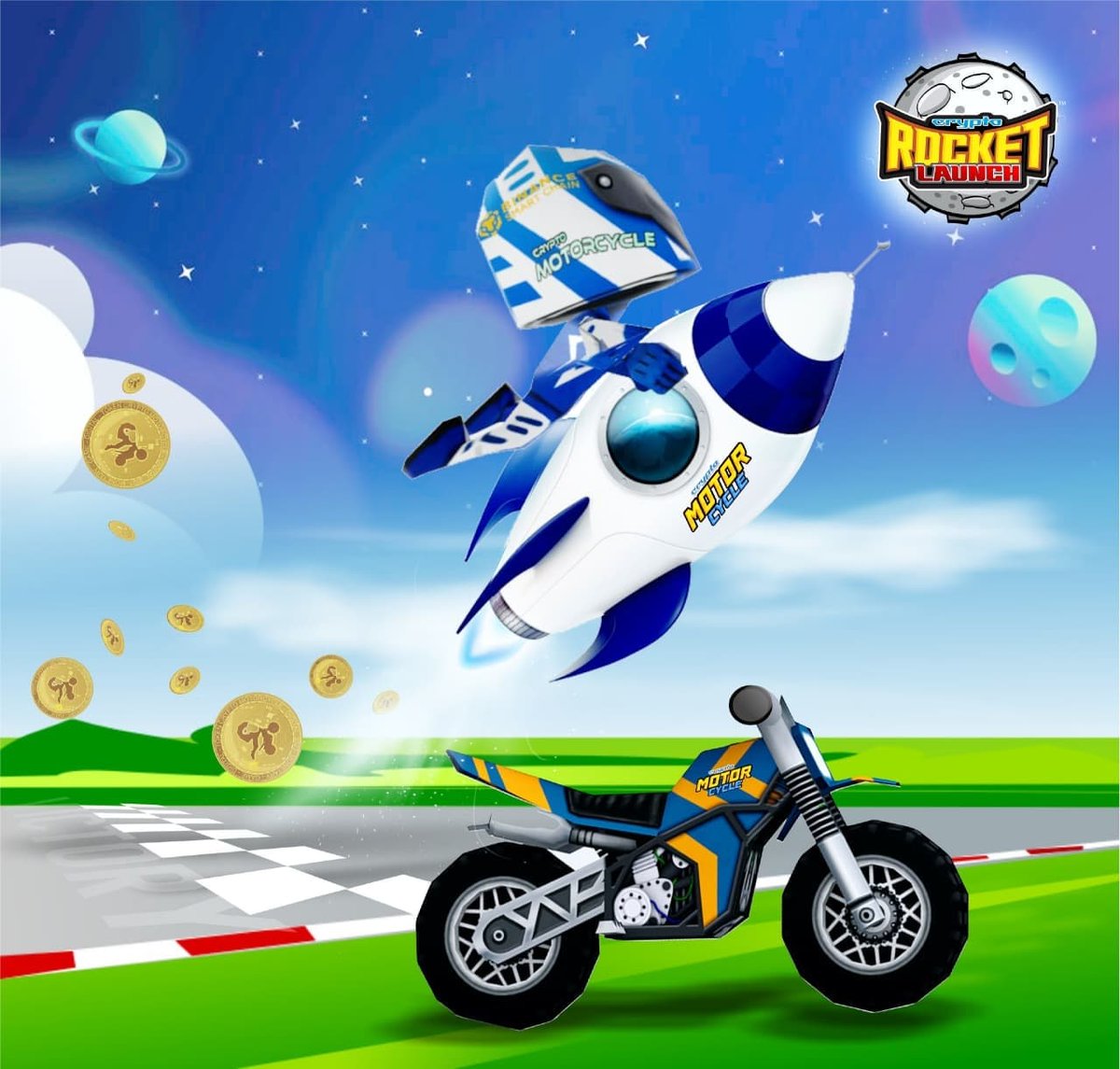 🚀The sale of the special ROCKET LAUNCH motorcycle is already in its initial launch stage. To compete for 1 of 900 WHITELIST slots in the CRYPTO ROCKET LAUNCH metaverse, you must purchase 1 single motorcycle for each license.

 👉Start of sale: December 22, 2021 at 16:00 UTC.