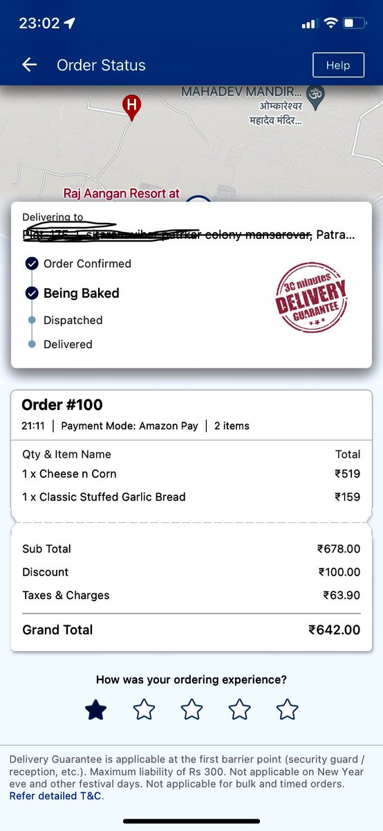 HimaniModi's tweet photo. What is going on don't know waiting from last 1.5 hour for update, but  o update, calling store they disconnected many time, help section not responding in a proper way 
@dominos https://t.co/6raV4pdjKi