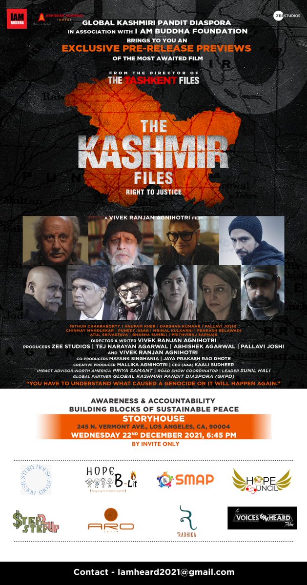 kp_global's tweet image. #TheKashmirFilesInUSA #RightToJusticeTour is now headed to LA.

We are grateful to our partners for organizing an impact event on the 22nd of Dec. 

"Awareness and Accountability" 

Building Blocks of Sustainable Peace