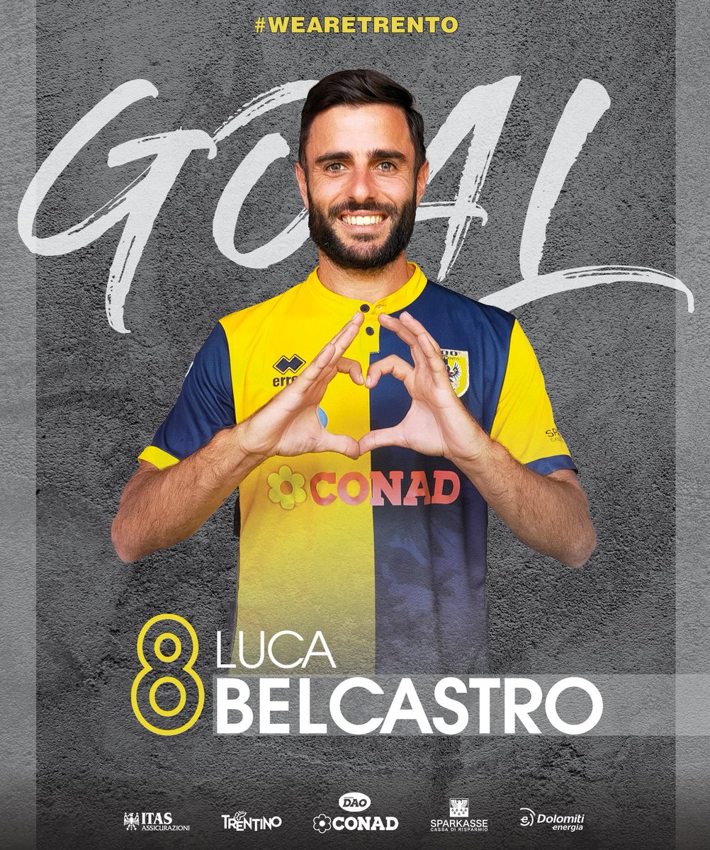 AcTrento's tweet photo. 🤩🤩🤩 LUCAAAAAAAA BELCASTROOOOOOOOO 🥰🥰🥰
⚽ 36' - Dal dischetto il centrocampista gialloblù non sbaglia: portiere da una parte e portiere dall'altra 🆙 💯
TRENTO 🆚 PIACENZA 1️⃣ ➖ 0️⃣
#TREPIA
#Trento100 #VorreIncontrartiTraCentAnni
#DASEMPREPERSEMPRE💛💙 #WeAreTrento https://t.co/FGxgzsrxFR