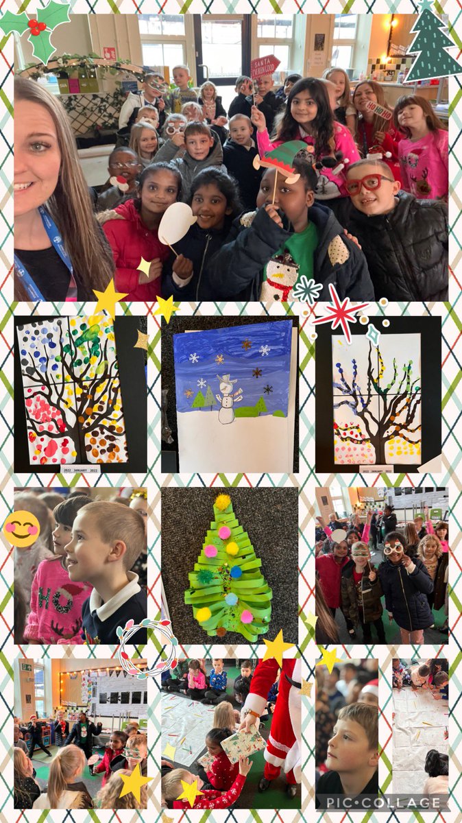 AshwoodYear2's tweet photo. Wow! What a busy and fun two days we have had in Year 2. 
We have created some lovely Christmas cards, calendars, played party games, eaten lots of party food and most importantly, made magical memories 💫 
Wishing everyone a restful break &amp; a very Merry Christmas! 🎄 @satrust_ https://t.co/CONtTMDBAE