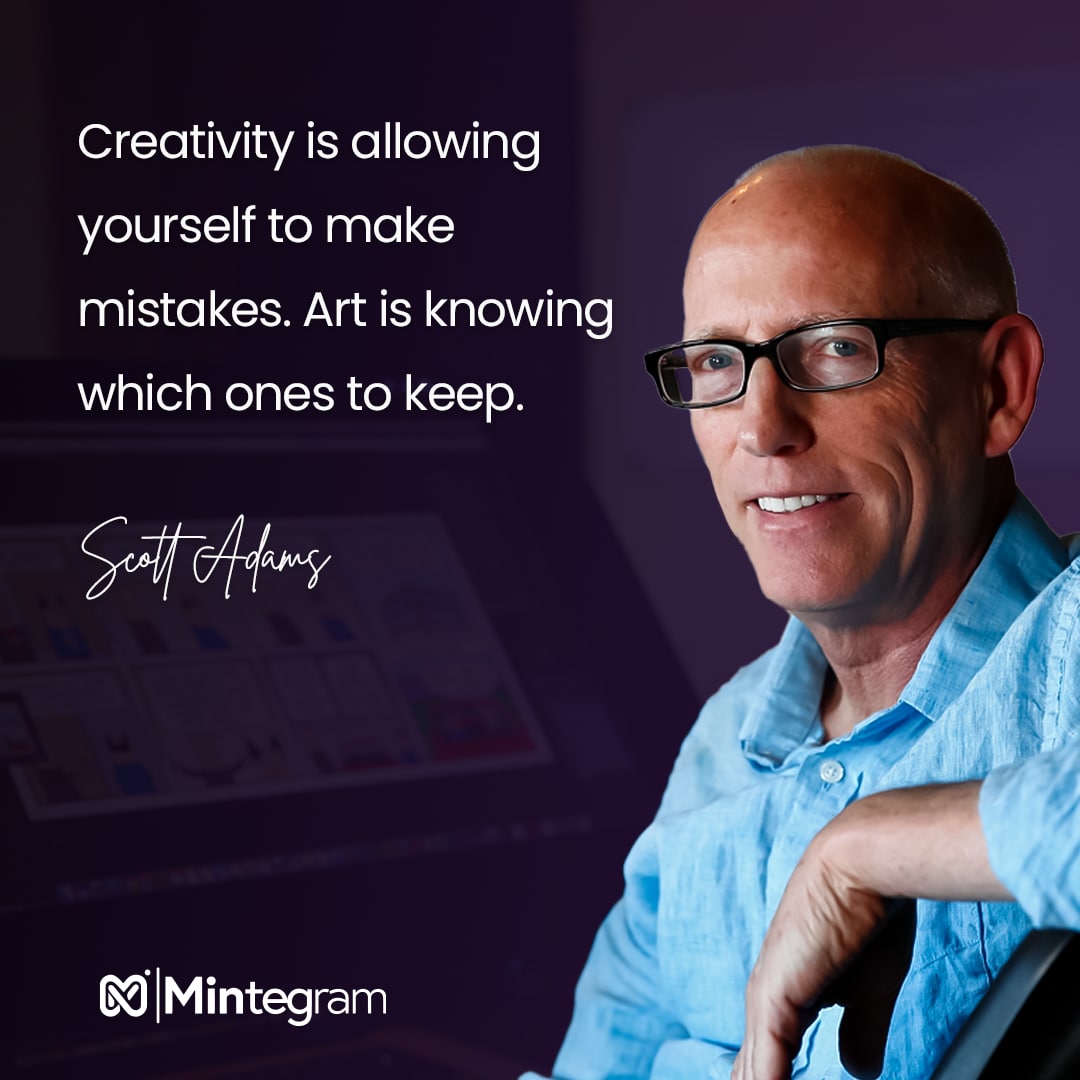 mintegram's tweet image. Creativity is allowing yourself to make mistakes. Art is knowing wich ones to keep.

-Scott Adams

opensea.io/collection/the…

#opensea #NFT #NFTcommunity #marketplace #mintegram #NFTart #NFTcollectors #NFTgallery #NFTexihibition #NFTgiveaway #NFTartist #Realart #NFTdrop #art