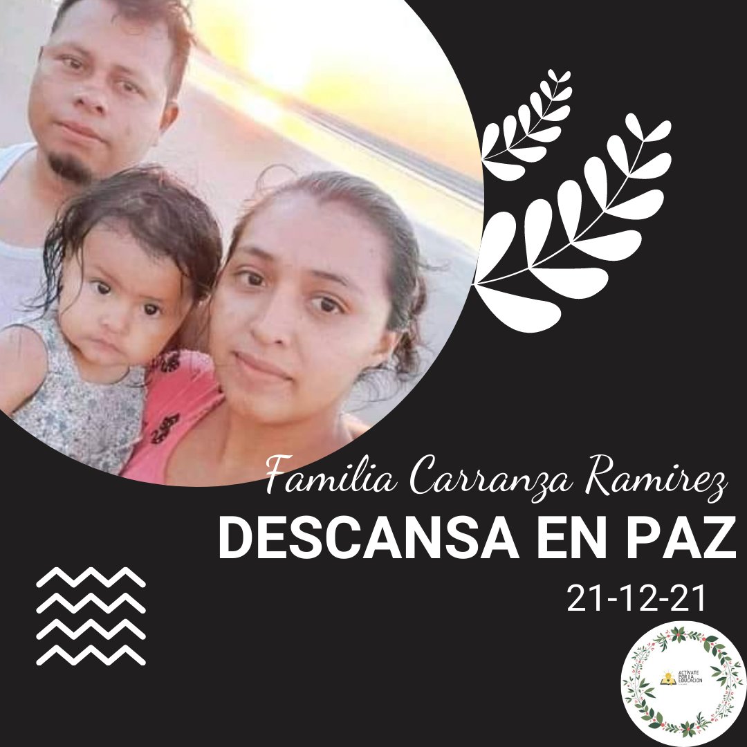 activatedusv's tweet photo. En Nombre De Actívate Por La Educación El Salvador, acompañamos al dolor de la familia Carranza Ramírez. Inde La Peña https://t.co/nKZBoP3DCh