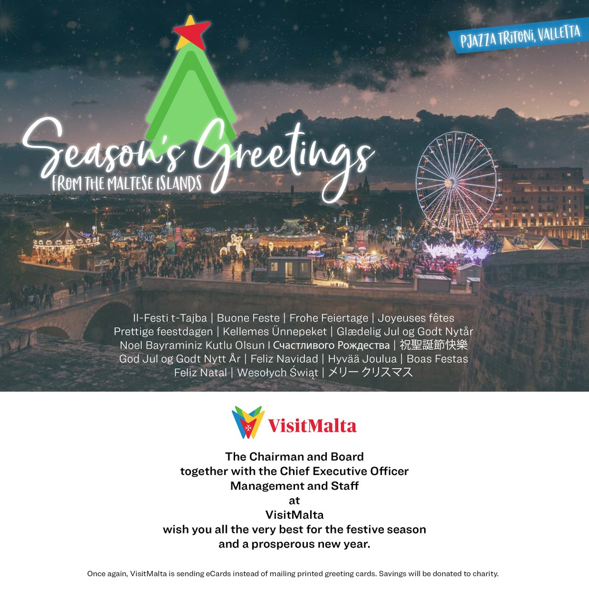 visitmaltany's tweet photo. Season's Greetings from the @VisitMalta U.S. &amp; Canada Team of the Malta Tourism Authority! Wishing everyone a safe &amp; happy holiday season and a peaceful and prosperous New Year! #VisitMalta  #Malta #MoreToExplore #MaltaIsMore #HappyHolidays https://t.co/Q7lKHE3556