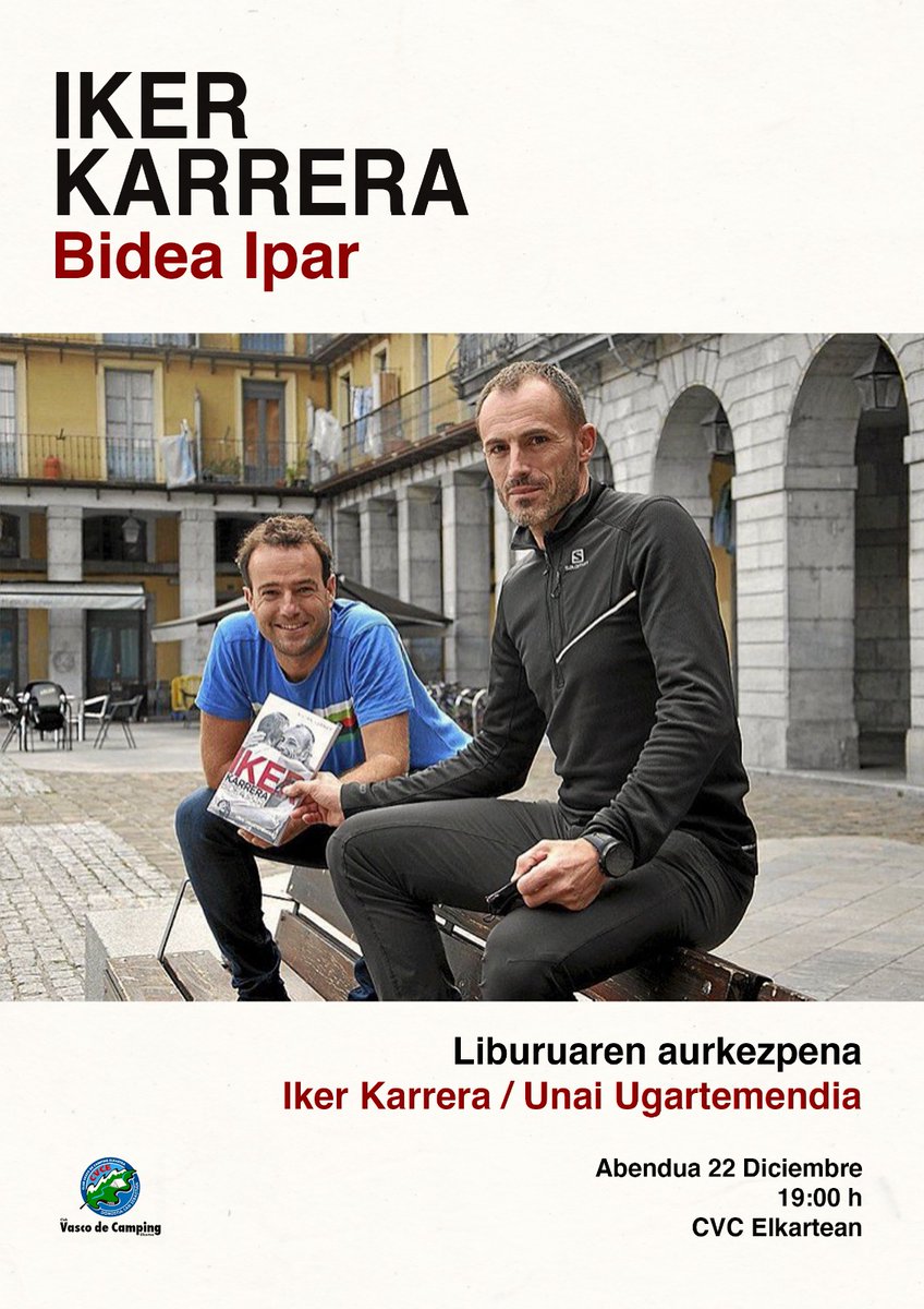 Abenduak 22an,  Donostian #BideaIpar liburuaren aurkezpena Club Vasco de Camping elkartean.