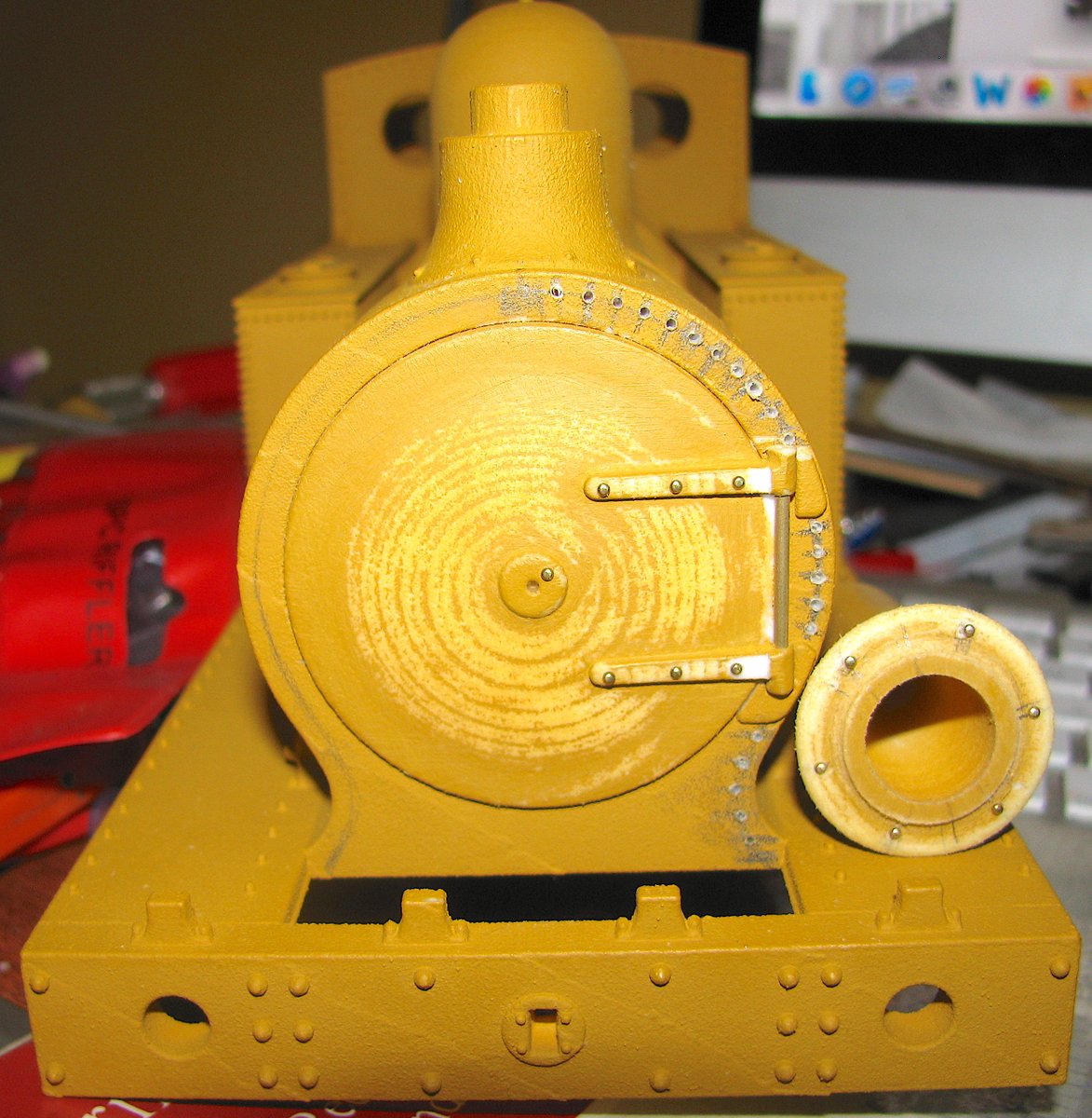 SleeperAgent01's tweet photo. Well the front of the smokebox has been drilled now.....just the fore and aft rows to go! Big thanks to @ KnucklesSCC for enlarging his shell as even the thought of penciling out the tank rivets make me feel weepy 😂
#Gauge3 #FurnessRailway #RWS #J1Albert https://t.co/G4R0YKagwC