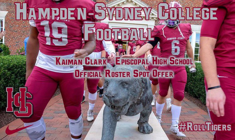 kclark_1's tweet photo. Blessed and honored to have received my 3rd offer from Hampden-Syndey College @CharlieHunt1One @Coach__Talbert @WalthourPerry @EpiscopalEagles https://t.co/UXGEdW3Q9y