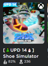 RBLXcrackop's tweet photo. Tis da season for a long overdue update 😎
Check out the new update for #ShoeSimulator out now!

🎄Whole game is now Christmas themed 
⛸️2 new shoes + 1 MORE COMING VERY SOON!
🎅New lace
🎁New Code: "santa4shoes" for 5X Laces for 5m!

Link: https://t.co/z9Cp2eBUrR https://t.co/YSlK4IO9Dx