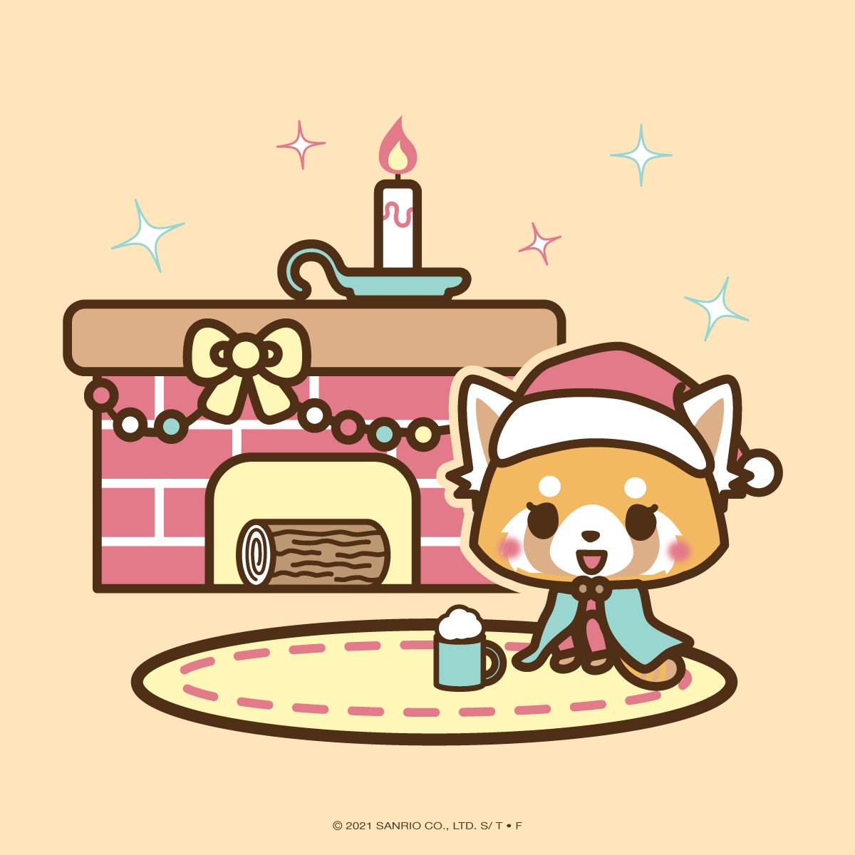 aggretsuko's tweet photo. All bundled up for winter ❄️ #FirstDayofWinter https://t.co/G0dFyhh5IW