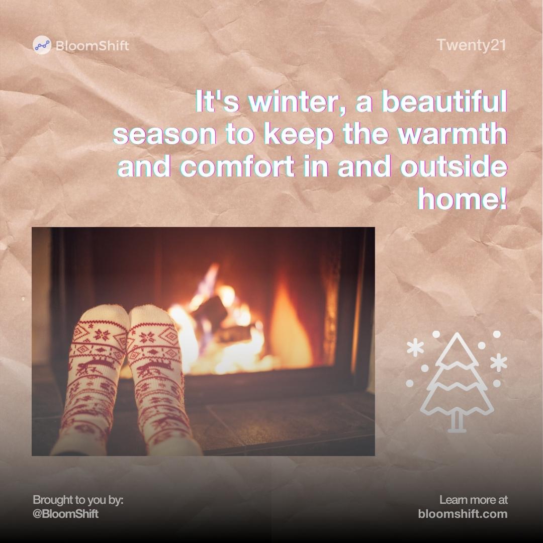 BloomShift's tweet photo. It's winter, a beautiful season to keep the warmth and comfort in and outside home!

#wintersolstice #quotes #inspiringquotes #dailyquote #founders #CEO #VirtualAssistants #TheRightKindOfBusy #bussines #entrepreneur #growth #learn #owner #winter #seasons https://t.co/bKID8z92Yh